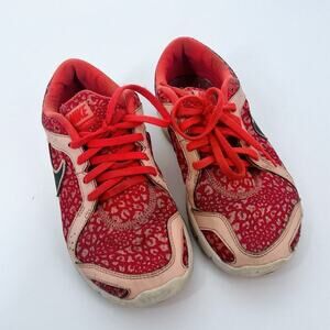 Nike Flex Multicolor Cheetah Print Coral Women’s Athletic Sneakers Size 8
